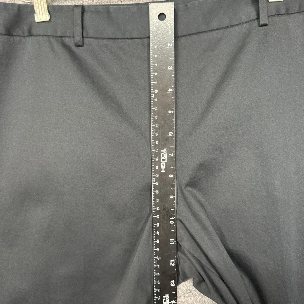 Lafayette 148 New York Trousers Women 14 Black Cotton Blend Tapered Professional